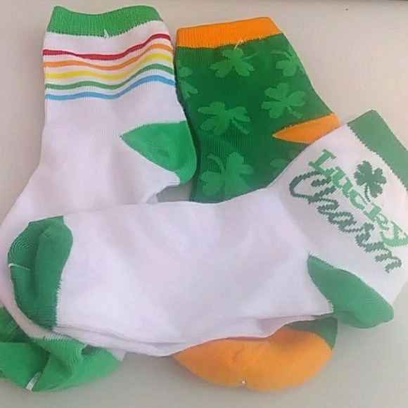 St. Patricks Day Adult Ankle Socks 6 Pair One Size (4-10) - Picture 3 of 4